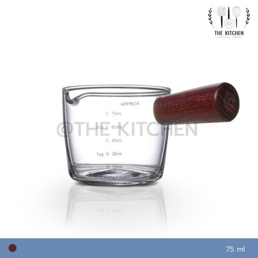 แก้วตวง แก้วตวงชงกาแฟ แก้วตวงใสด้ามไม้ แก้วตวงกาแฟ แก้วตวงกาแฟร้อน 40 ml / 70 ml / 120 ml แก้วตวงมีหูจับ แก้วตวงช็อต ด้ามจับไม้