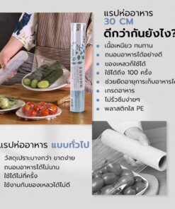 แรปห่ออาหาร ฟิล์มถนอมอาหาร พลาสติกแรป ฟิล์มถนอมอาหาร ฟิล์มแพ็คอาหาร แรป