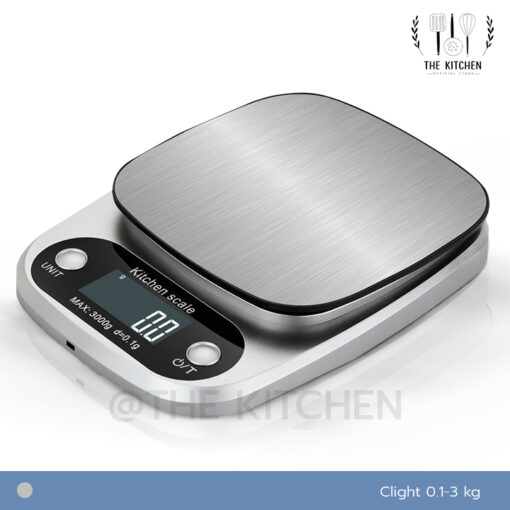 เครื่องชั่งดิจิตอล 3KG สีดำ รุ่นชาร์จแบต 3 in 1 เสียบปลั๊ก เครื่องชั่งอาหารดิจิตอล เครื่องชั่ง ตราชั่ง